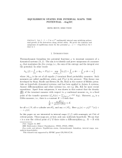 EQUILIBRIUM STATES FOR INTERVAL MAPS: THE POTENTIAL