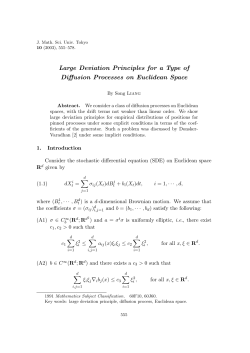 Large Deviation Principles for a Type of Diffusion Processes on