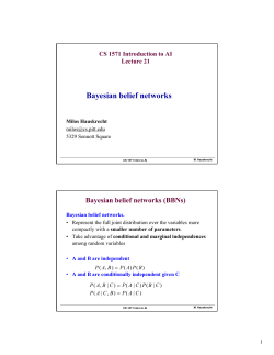 Bayesian belief networks - University of Pittsburgh