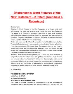 610153&atilde;&euro;&Scaron;Robertson&acirc;&euro;&trade;s Word Pictures of the
