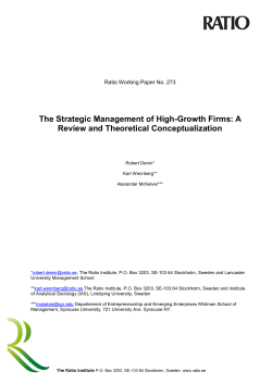 The Strategic Management of High-Growth Firms: A Review