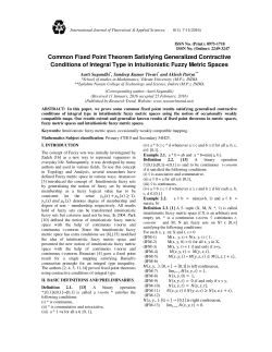 Common Fixed Point Theorem Satisfying