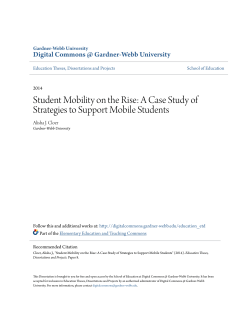 Student Mobility on the Rise: A Case Study of Strategies to Support