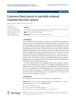 Common fixed points in partially ordered modular function spaces