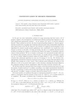 CONTINUOUS LIMITS OF DISCRETE PERIMETERS 1