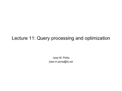 Query processing and optimization