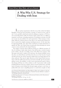 A Win-Win US Strategy for Dealing with Iran