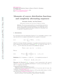 Moments of convex distribution functions