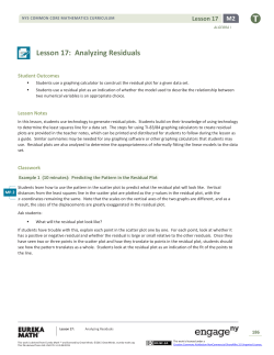 Algebra I Module 2, Topic D, Lesson 17: Teacher Version