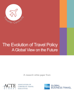 The Evolution of Travel Policy - American Express Global Business