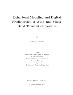 Behavioral Modeling and Digital Predistortion of Wide