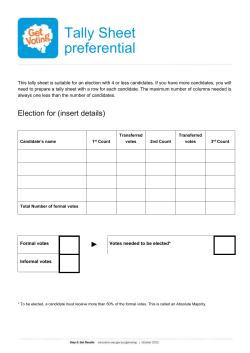 Get Voting - Tally Sheet