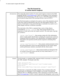 The file format for X!