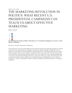 The Marketing Revolution in Politics: What Recent U.S. Presidential
