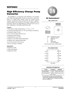 NCP5603 High Efficiency Charge Pump Converter