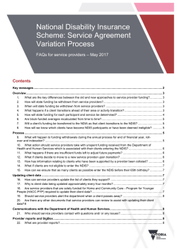 NDIS Service Agreement Variation Process FAQs for service