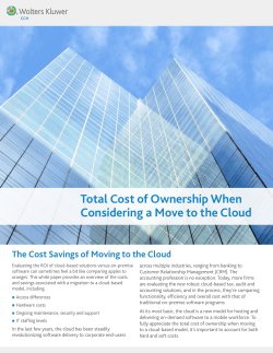 Total Cost of Ownership When Considering a Move to the