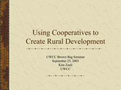 Non-agricultural Cooperatives in Rural Development