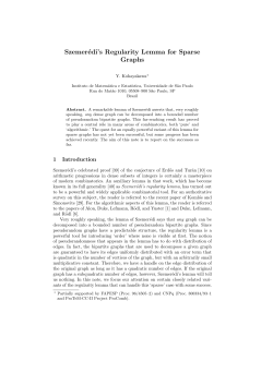 Szemer&eacute;di`s Regularity Lemma for Sparse Graphs
