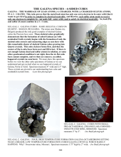 the galena species &ndash; 6-sided cubes - Proctor Family Trust Collection