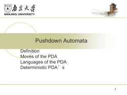Pushdown Automata
