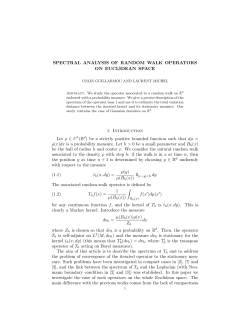 Spectral analysis of random walk operators on Euclidean space