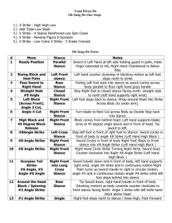 Move Stance Notes 1 Ready Position Parallel