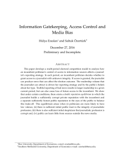 Information Gatekeeping, Access Control and Media Bias