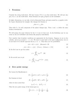 1 Fermions 2 Zero point energy
