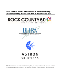 2015 Greater Rock County Salary and Benefits Survey Report