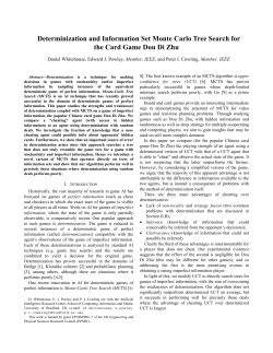 Determinization and Information Set Monte Carlo Tree Search for