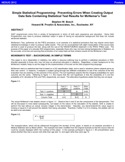 Preventing Errors When Creating Output Datasets Containing