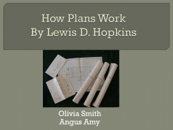 How Plans Work By Lewis D. Hopkins