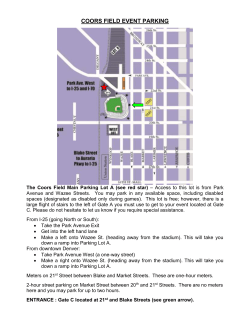 Coors Field Parking Info Gate C