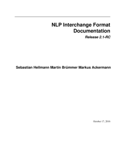NLP Interchange Format Documentation