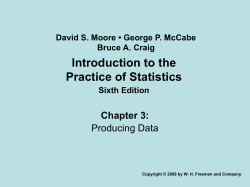 Introduction to the Practice of Statistics