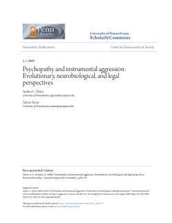 Psychopathy and instrumental aggression