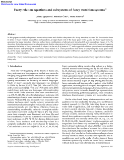 Fuzzy relation equations and subsystems of fuzzy transition - PMF-a