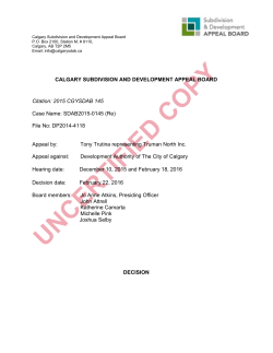 subdivision and development appeal board