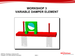 workshop 3 variable damper element