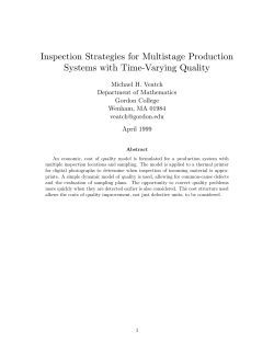 Inspection Strategies for Multistage Production Systems with Time
