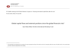 Global capital flows and external positions since the global financial