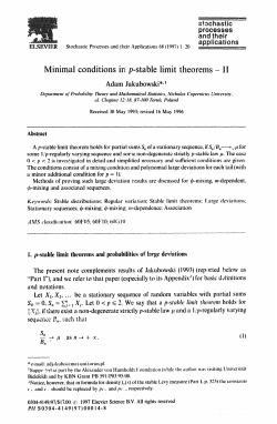 A p-stable limit theorem holds for partia!
