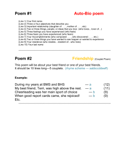 Poem #5 Preposition