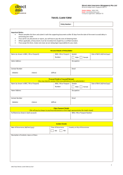 Claim Form - DirectAsia Insurance