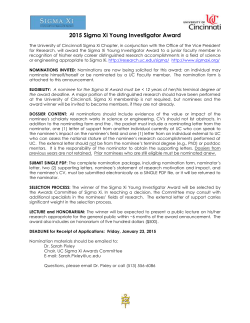 2011 Sigma Xi Young Investigator Award