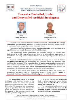 Toward a Controlled, Useful and Demystified Artificial Intelligence