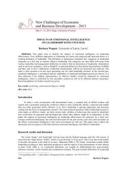 impacts of emotional intelligence on leadership effectiveness