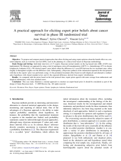 A practical approach for eliciting expert prior beliefs about cancer