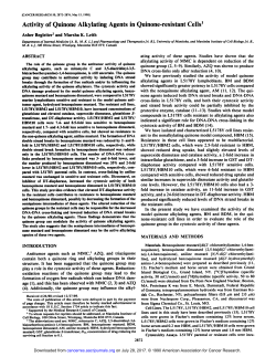 Activity of Quinone Alkylating Agents in Quinone